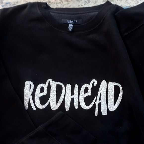 BNWT Brunette the Label x Chatters 'Redhead' Sweatshirt size L/XL - Picture 1 of 6